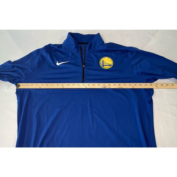 Nike Golden State Warriors 1/4 Zip Pullover XXL Blue Sweatshirt NBA Please Read - Picture 4 of 10